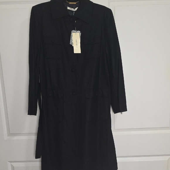 Angelica Elegant Black Lightweight TRENCH COAT/Dress - Picture 5 of 7